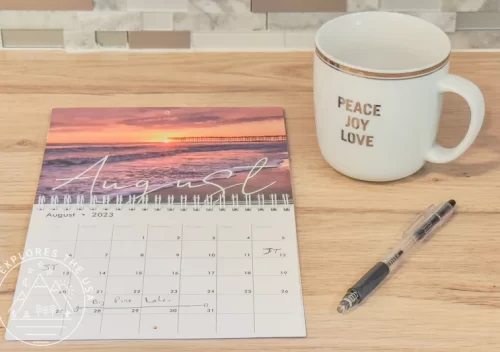 zazzle custom wall calendar in daily use-3
