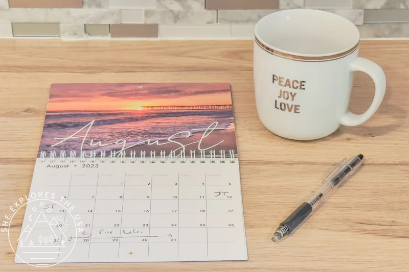 zazzle custom wall calendar in daily use-3