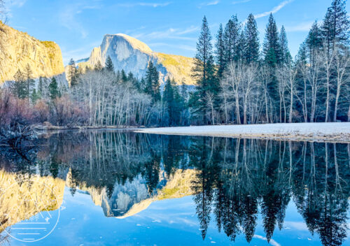 Black Friday & Cyber Monday 2025: Outdoor Gear Sale! Half Dome and its reflection in the merced river (Yosemite National Park)