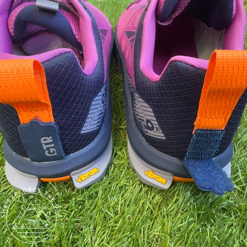 Altra Lone Peak 9 Plus heel and gaiter velcro