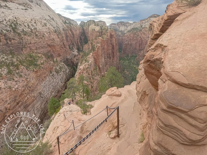 the climb to angels landing - chain section