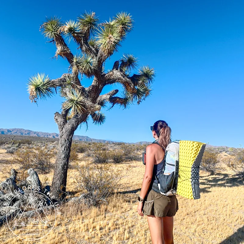 Hyperlite Elevate 22 worn as overnighter pack with a z sol sleeping pad attached