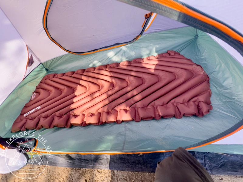 Mineral King All Season tent with 30in mattress inside