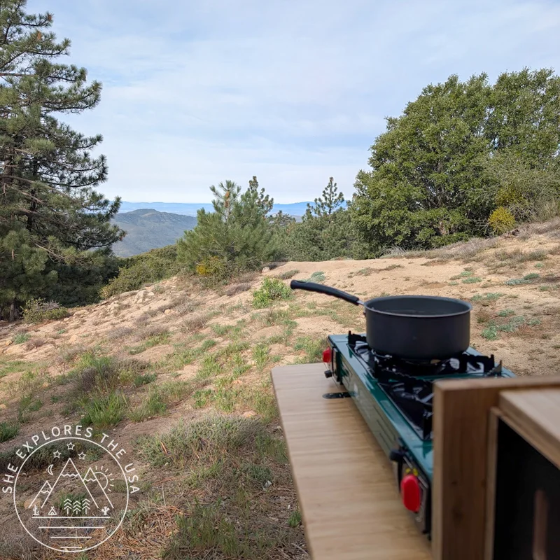 Outdoorsy Van Rental - outdoor stove