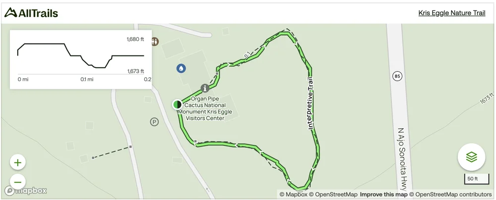 Visitor Center Nature Trail map