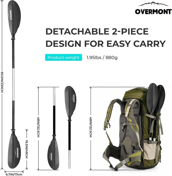 overmont kayak paddle