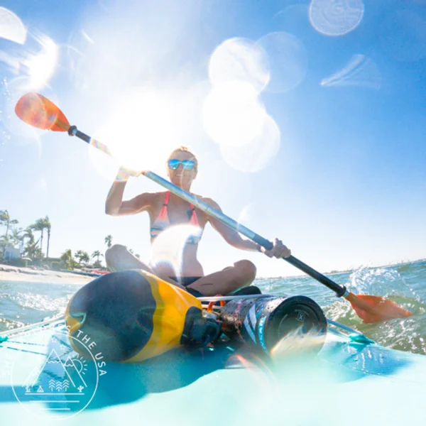 overmont kayak paddle in use