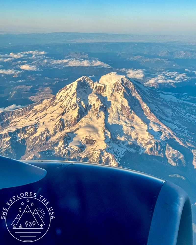 Mt Rainier seen from the plane