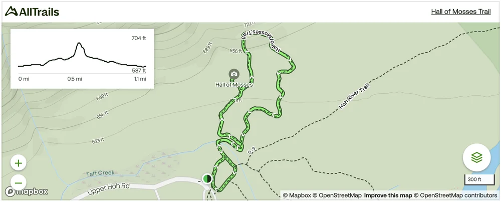 Hall of Mosses Trail AllTrails map