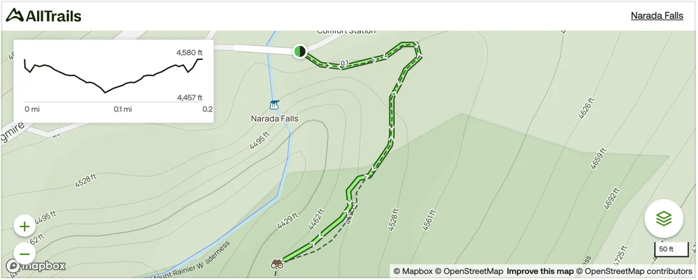 Narada Falls AllTrails Map