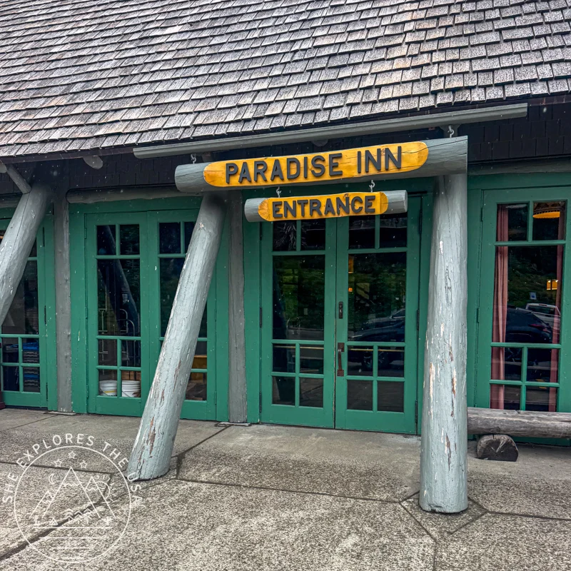 Paradise Inn entrance at Mount Rainier National Park