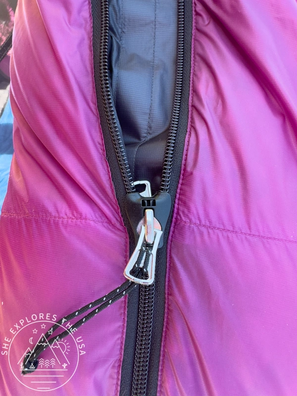 Petrel UL 10's two-way zipper system